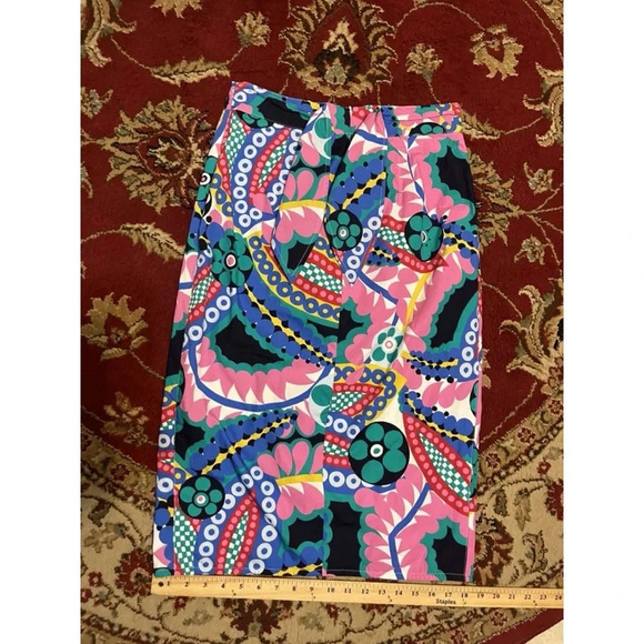 J. Crew Tie-back tulip skirt in colorful Ratti kaleidoscope floral Size 8 - Picture 7 of 8